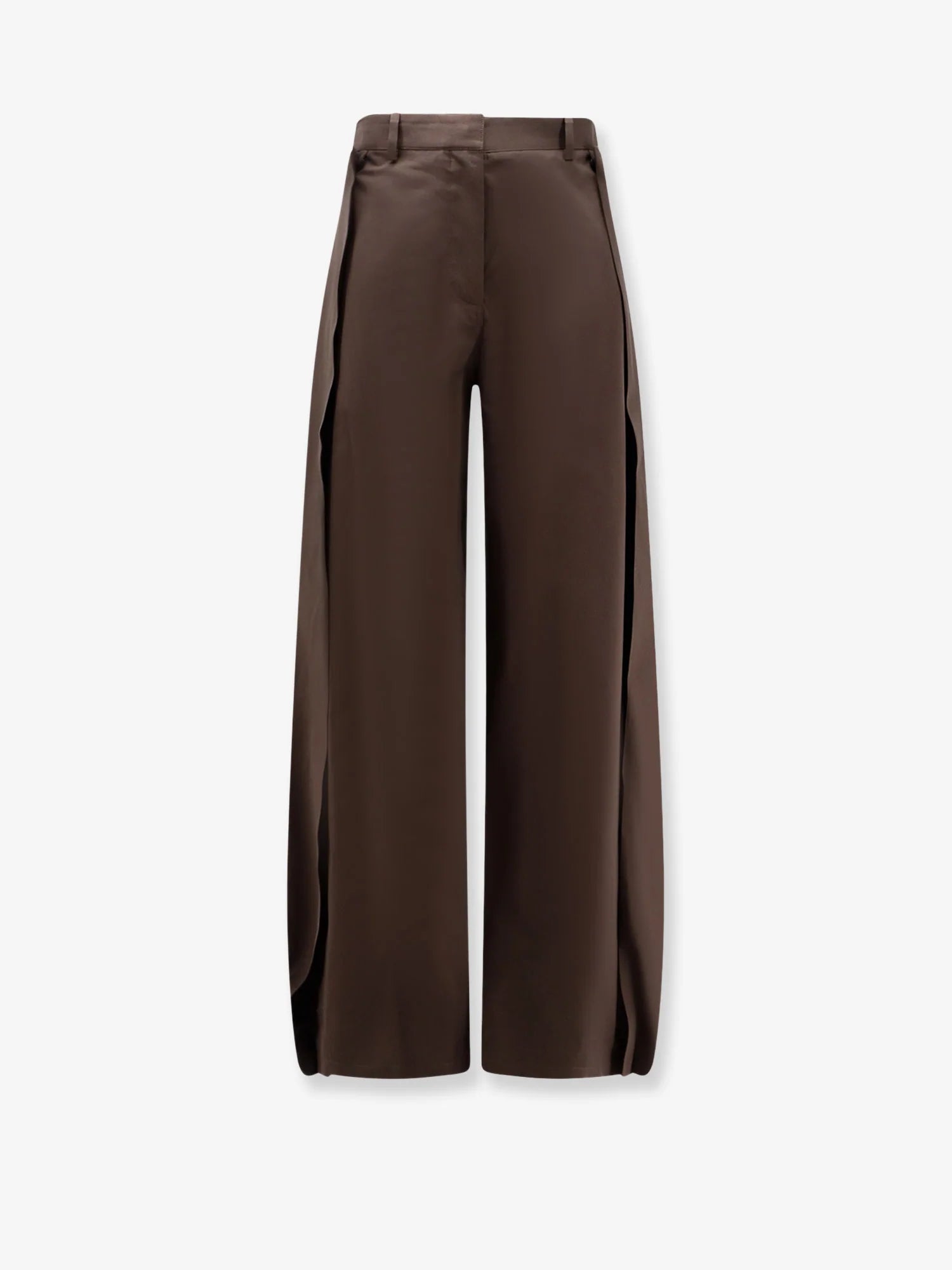 Cotton and silk blend trousers