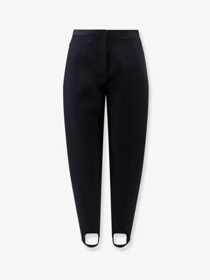 Stretch wool blend stirrup trousers