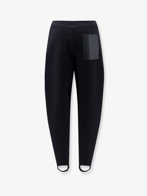 Stretch wool blend stirrup trousers