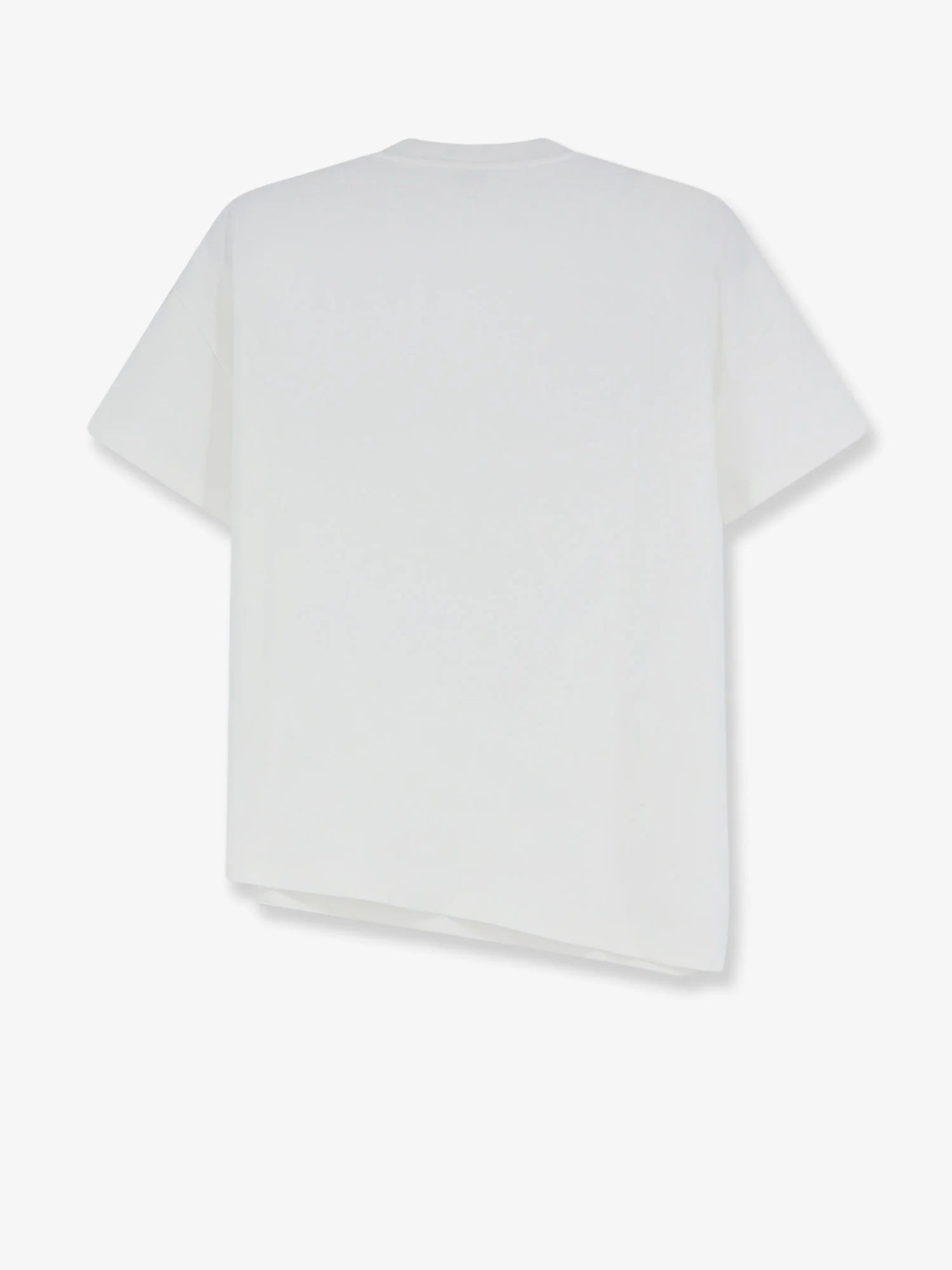 Asymmetric cotton blend t-shirt
