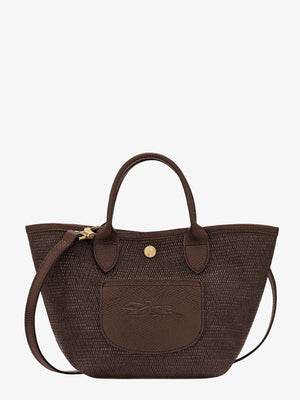 Le Panier Pliage XS raffia and leather crossbody bag