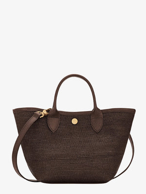 Le Panier Pliage XS raffia and leather crossbody bag