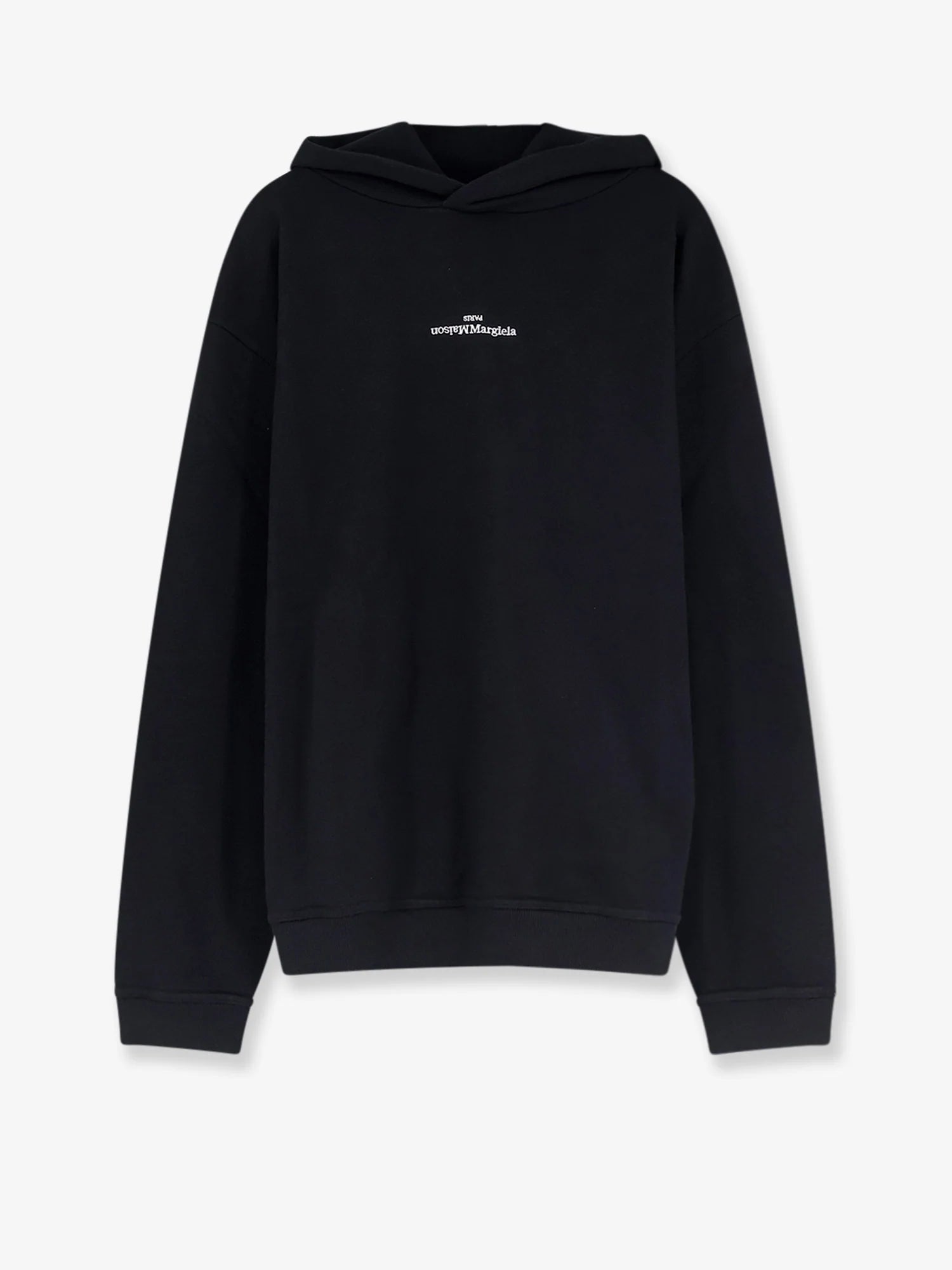 Cotton sweatshirt with front embroidered logo