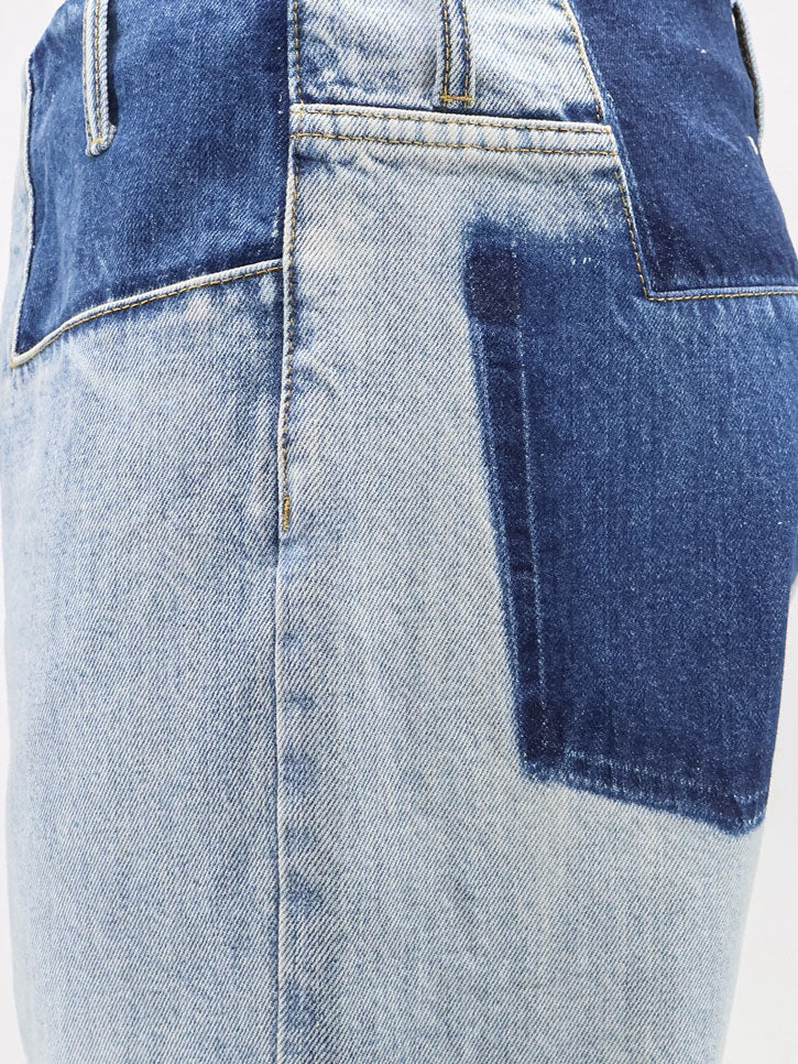 Jeans with patchwork effect