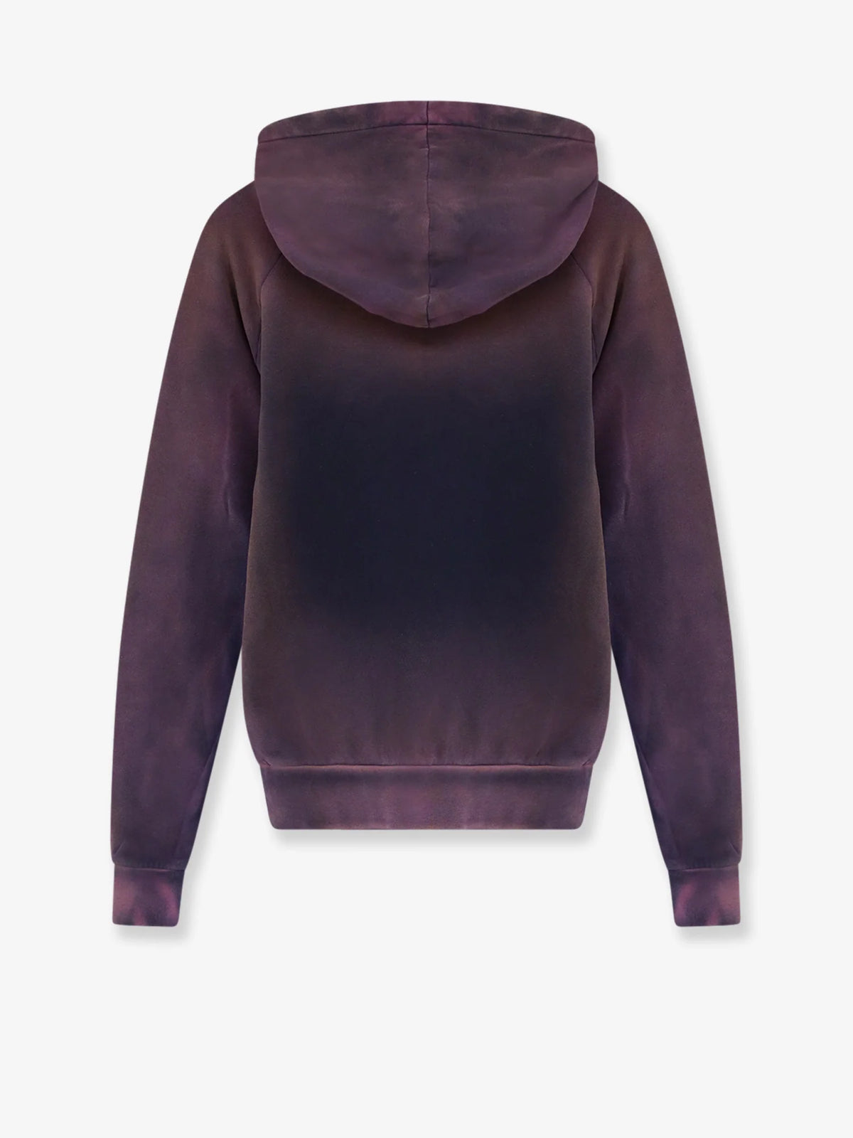 Cotton hoodie with washed-out effect