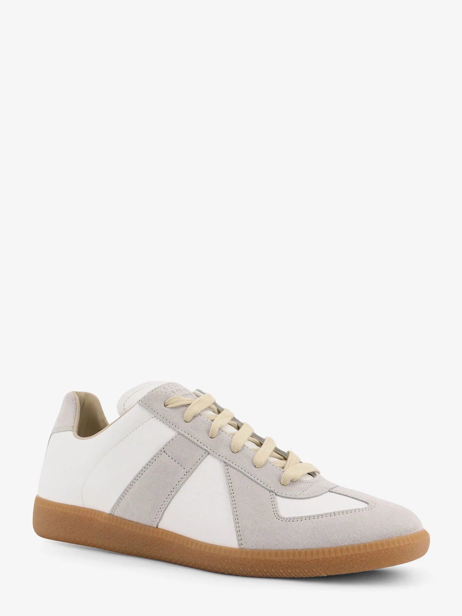 Low-top Replica leather and suede sneakers