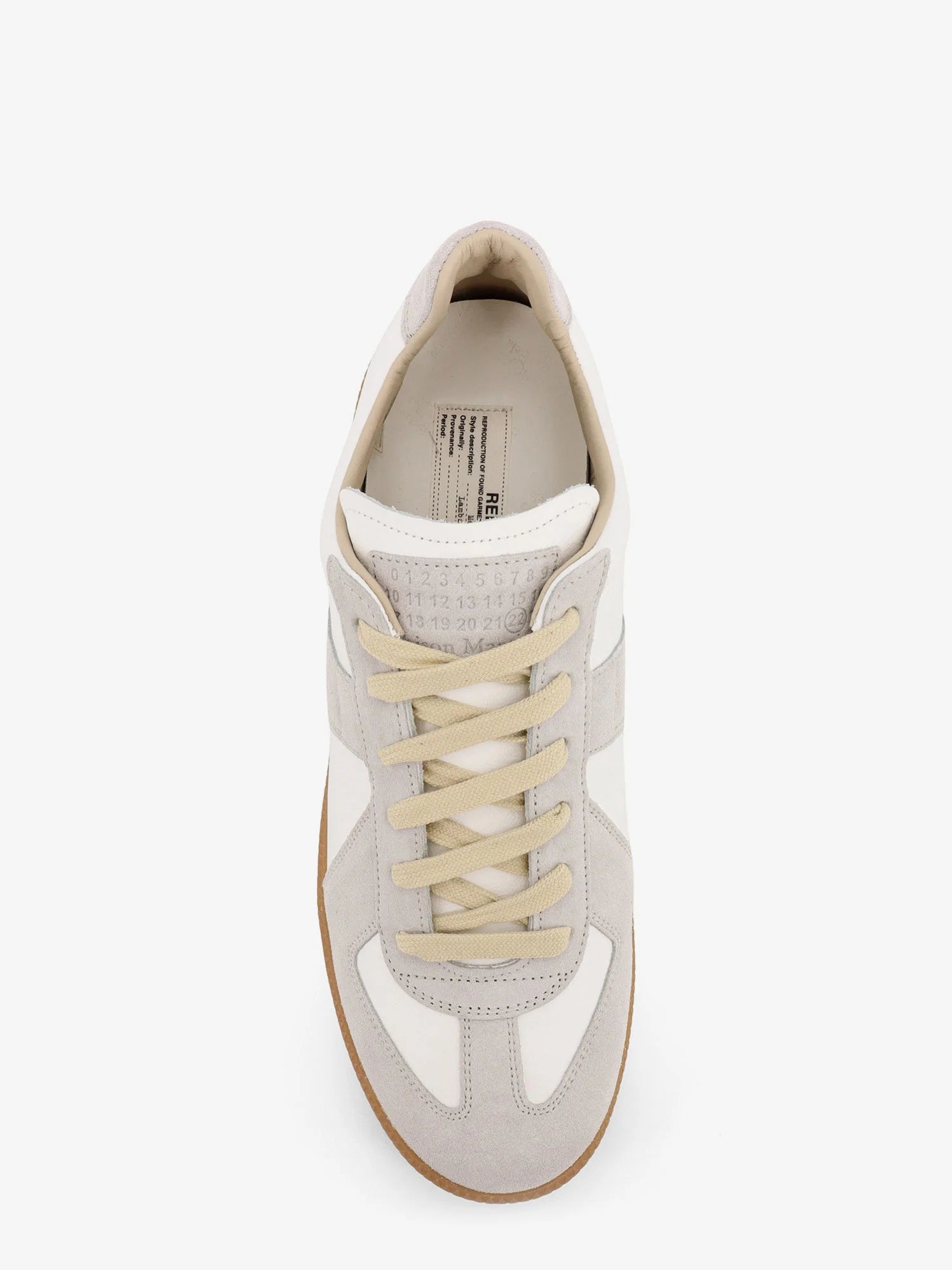 Low-top Replica leather and suede sneakers