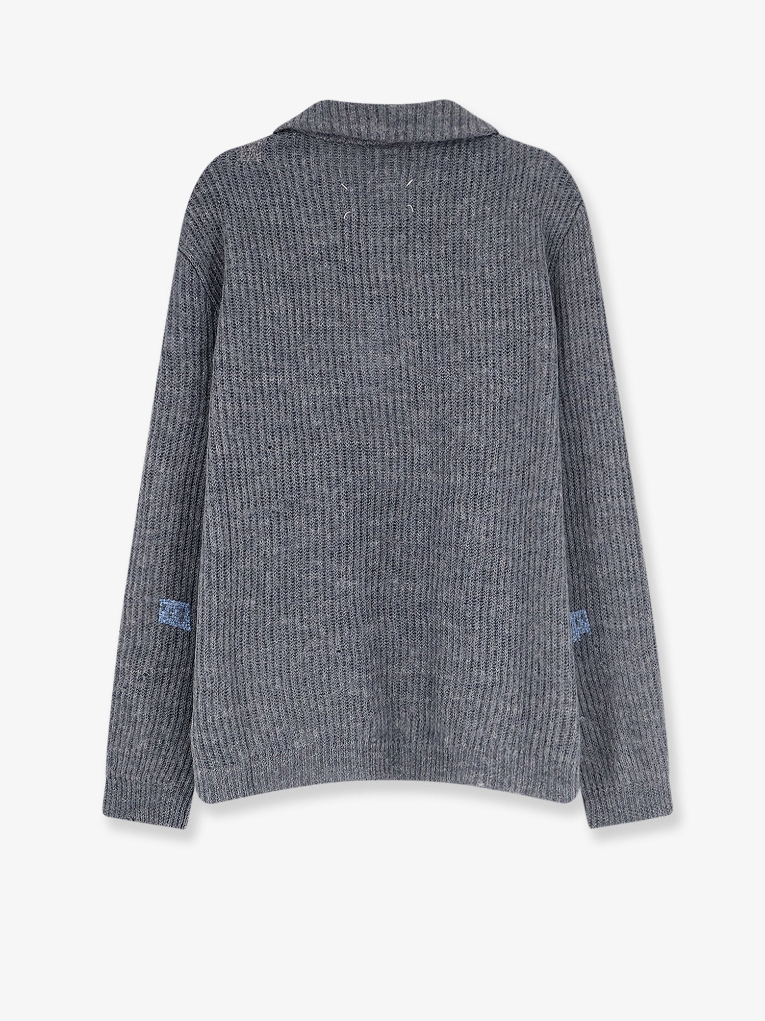 Ribbed linen and wool blend sweater