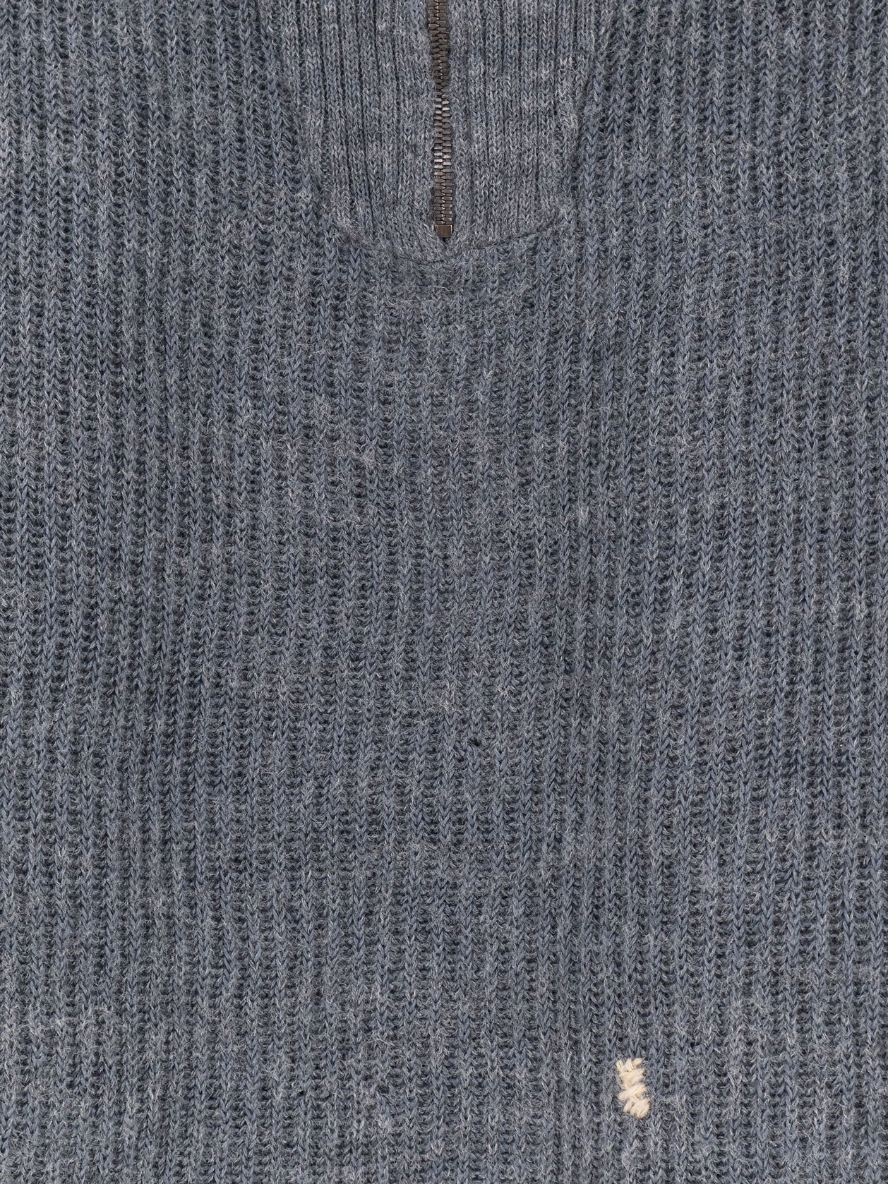 Ribbed linen and wool blend sweater