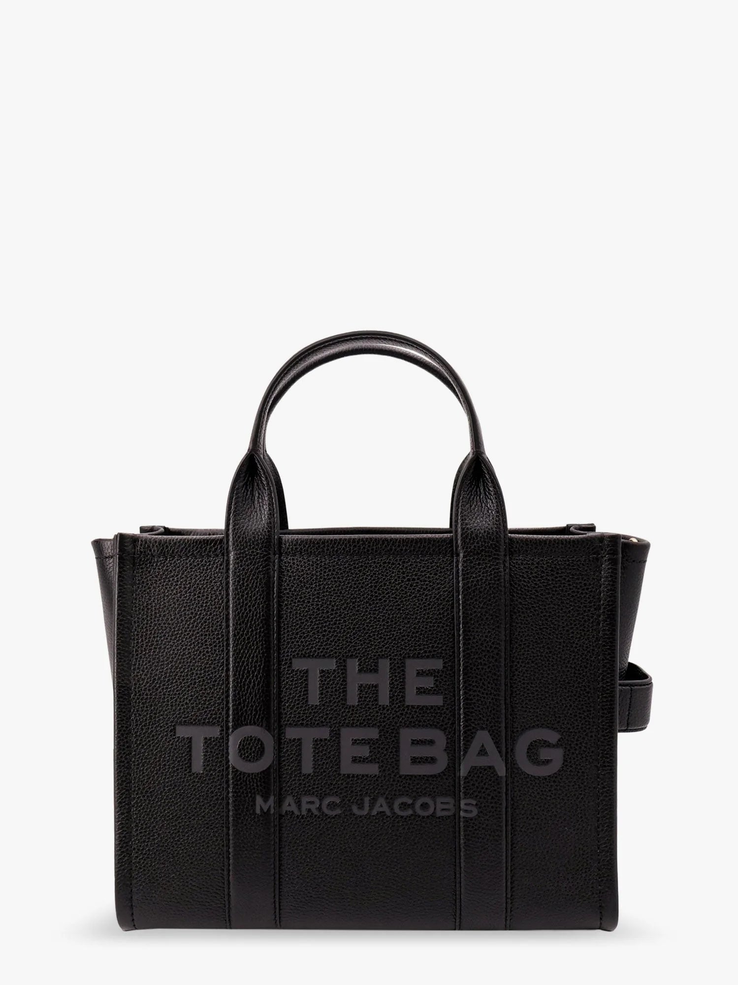 Leather shoulder bag with logo on the front