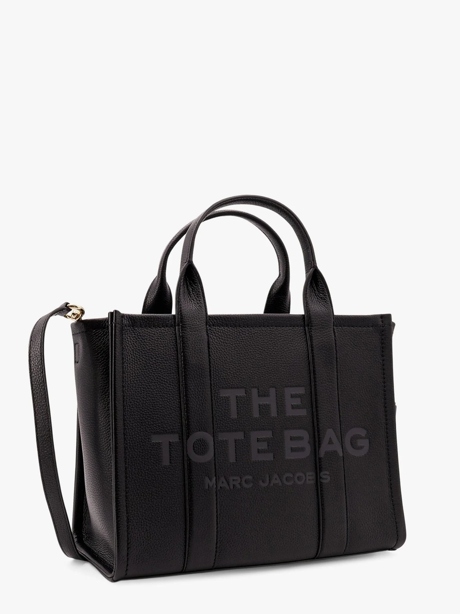 Leather shoulder bag with logo on the front