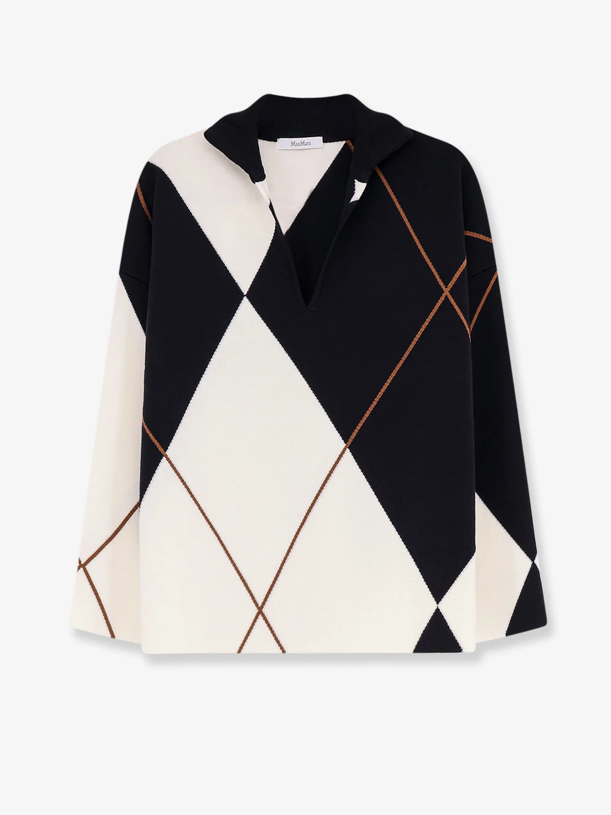 Mxmsala argyle pattern virgin wool sweater