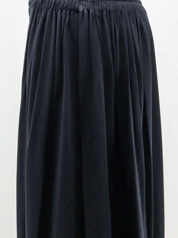 MXMLivrea pleated jersey long skirt