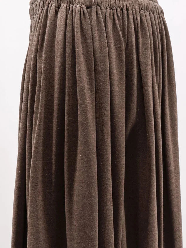 MXMLivrea pleated jersey long skirt