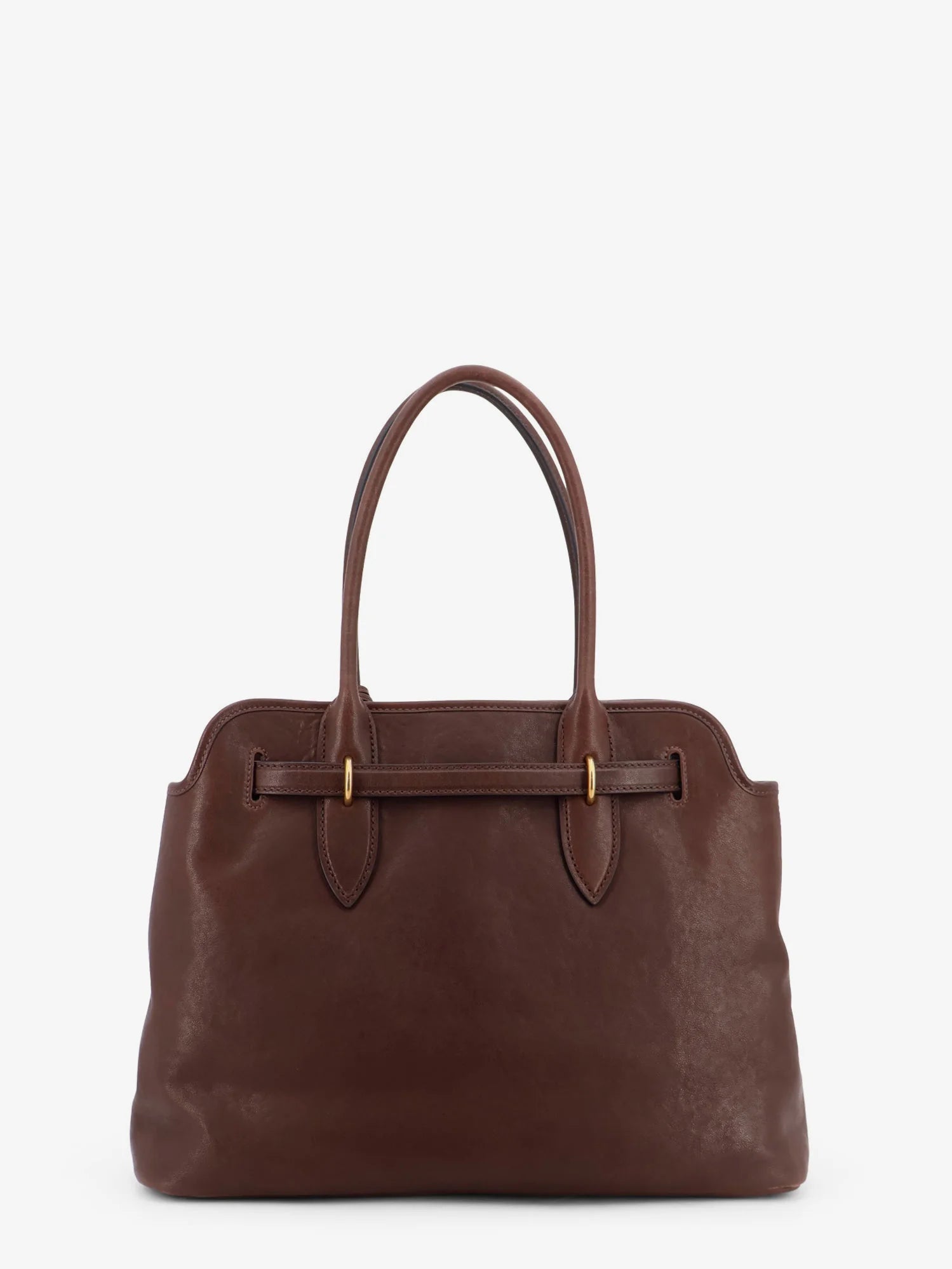 Aventure leather handbag with front lettering logo