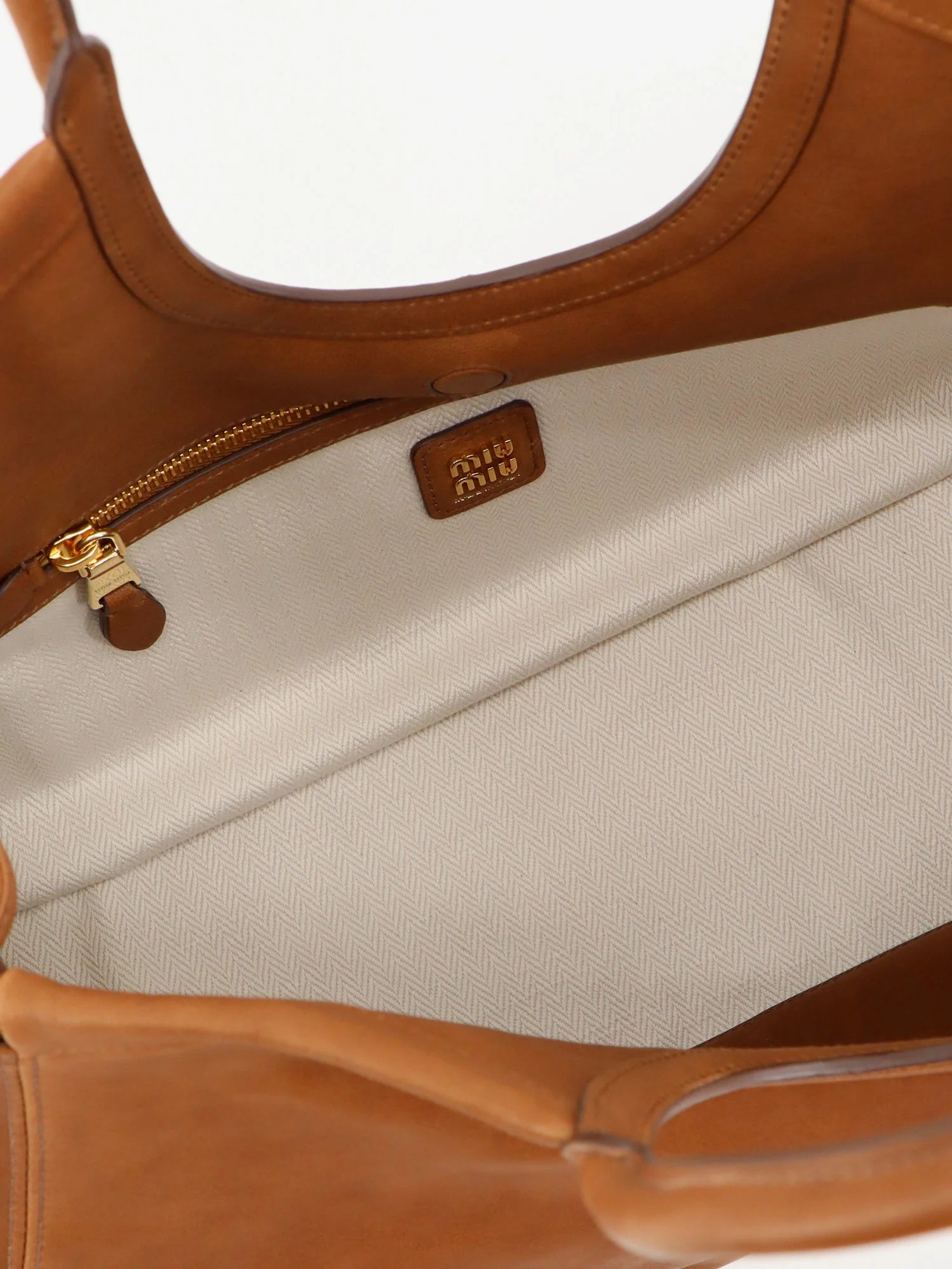 Ivy leather handbag with front lettering logo