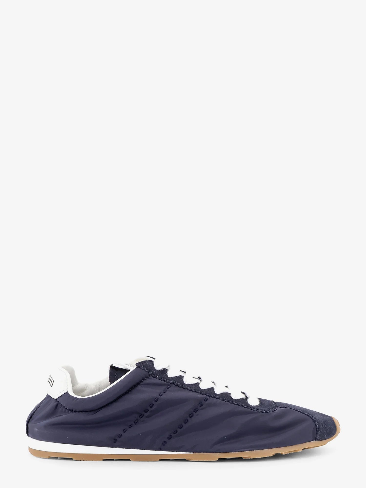 Nylon and suede sneakers