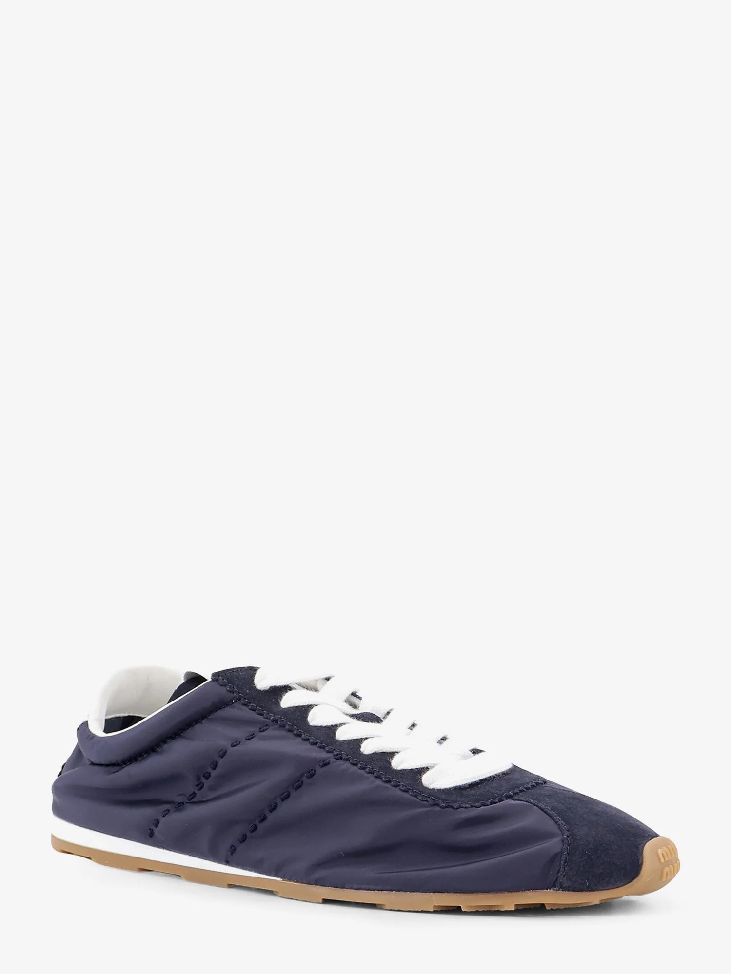 Nylon and suede sneakers