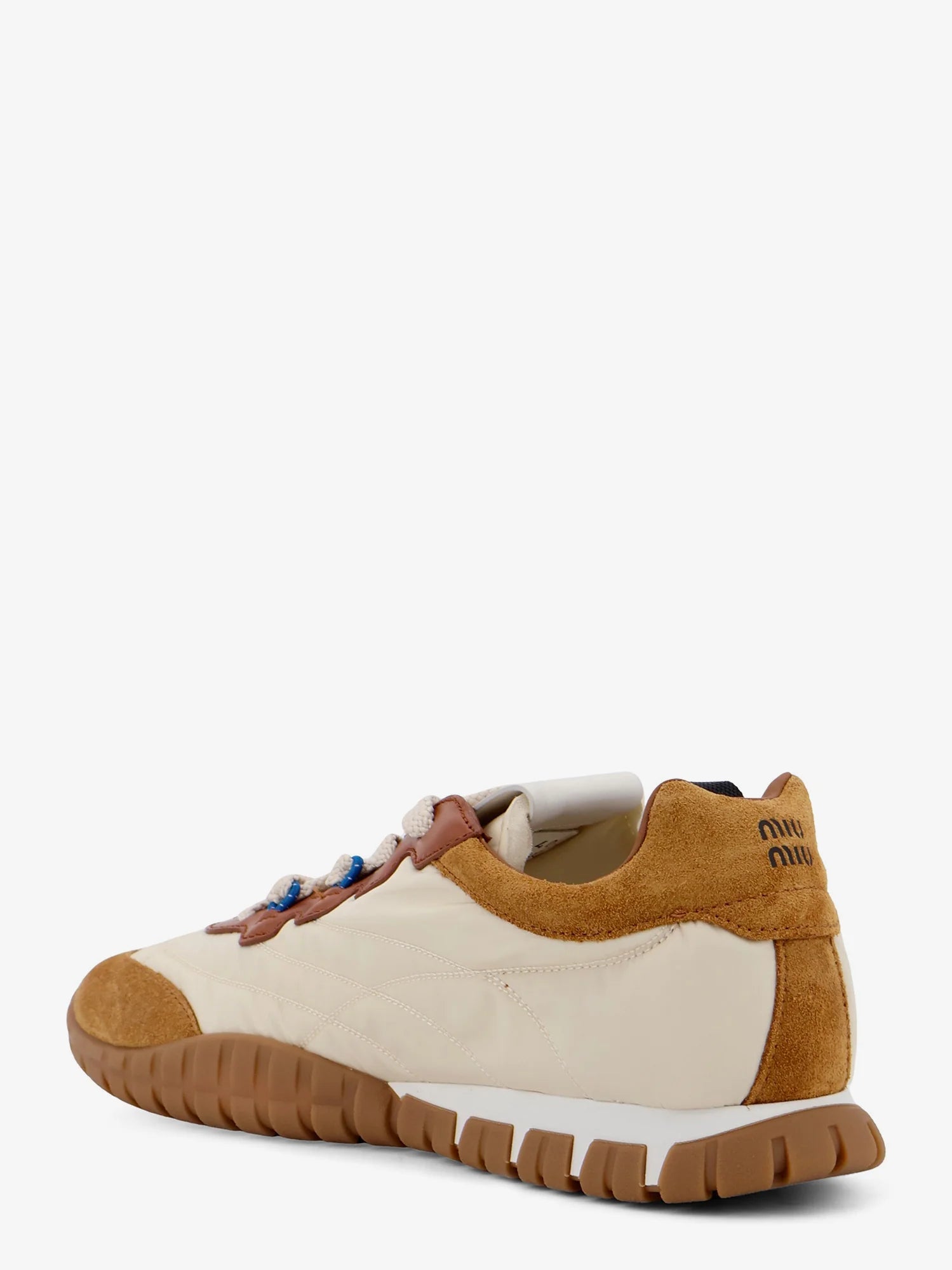 Tyre technical fabric and suede sneakers