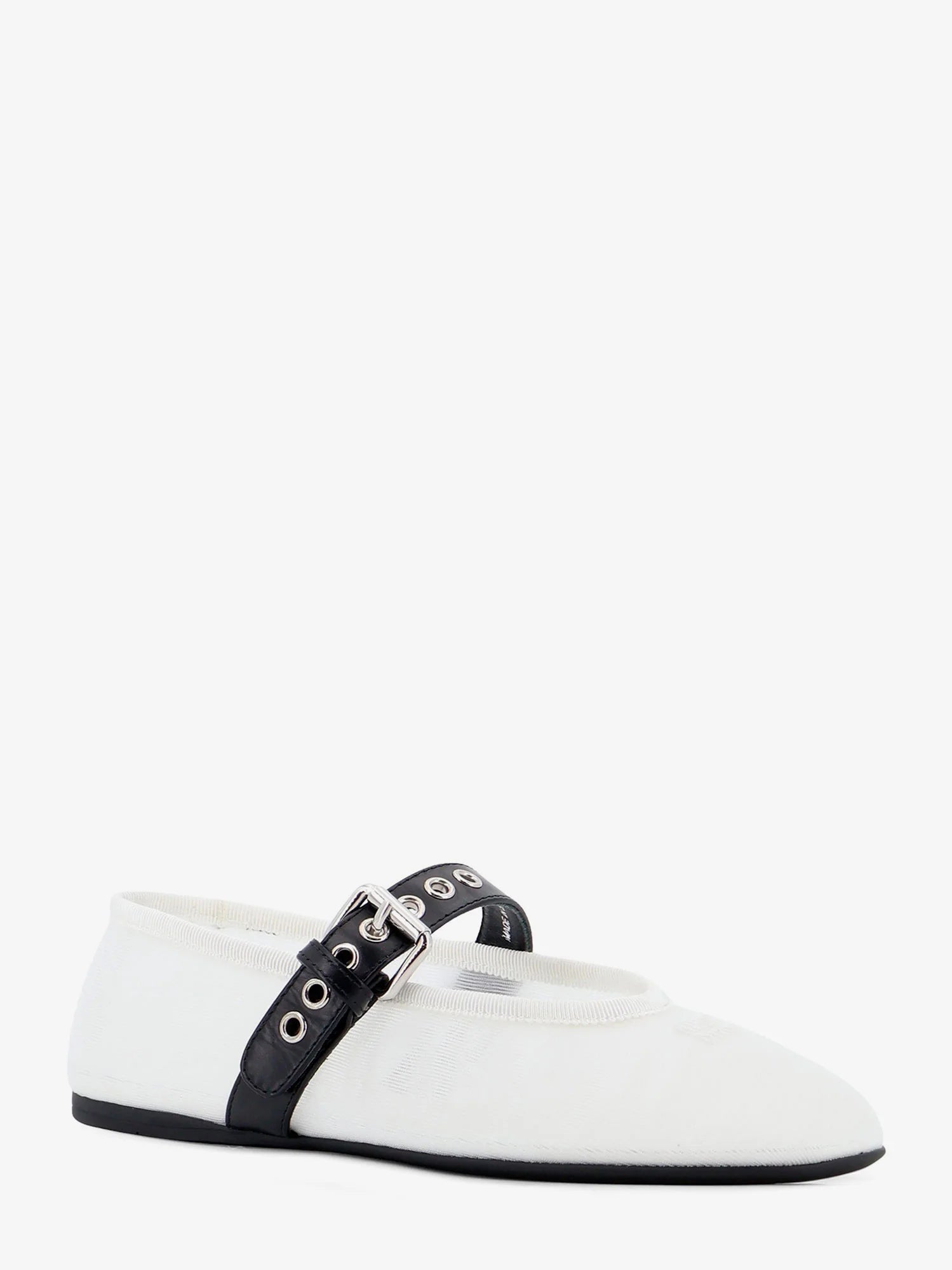 Mesh fabric ballerinas