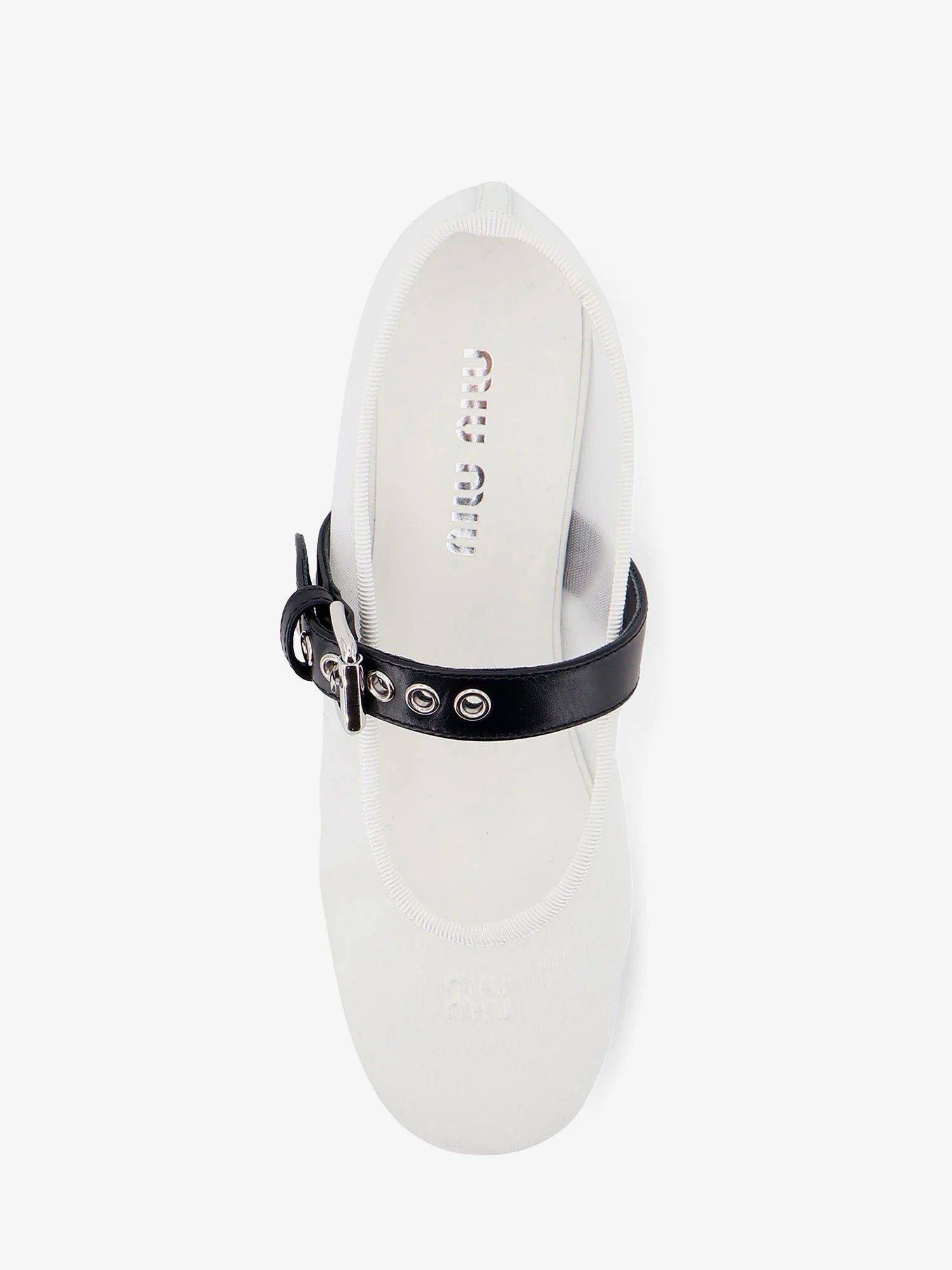 Mesh fabric ballerinas