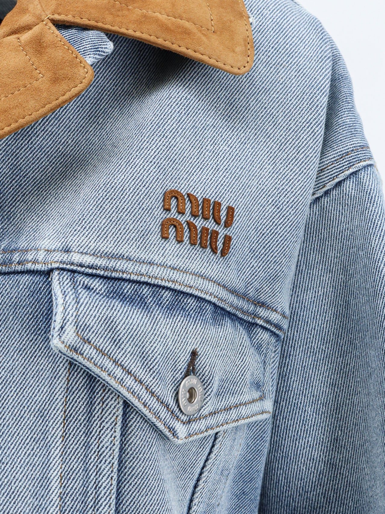 Denim Jacket with suede detail