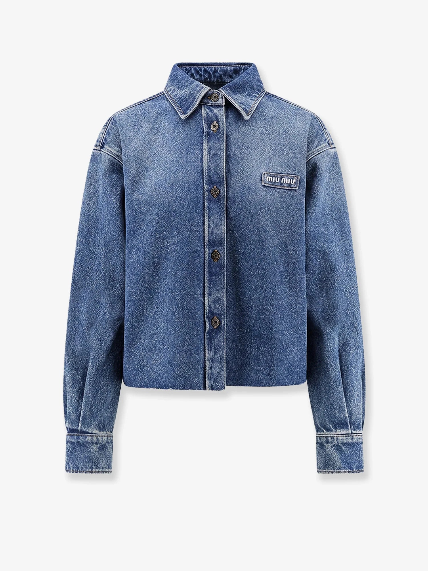 Denim shirt with Logo Patch