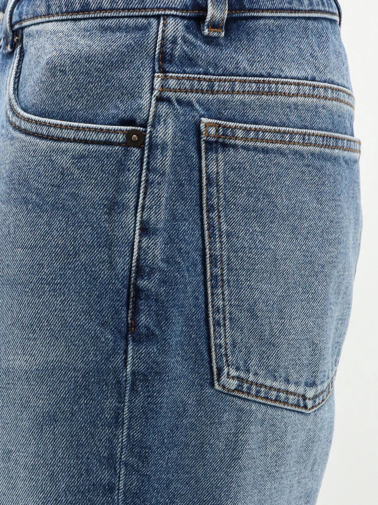 Blue denim jeans