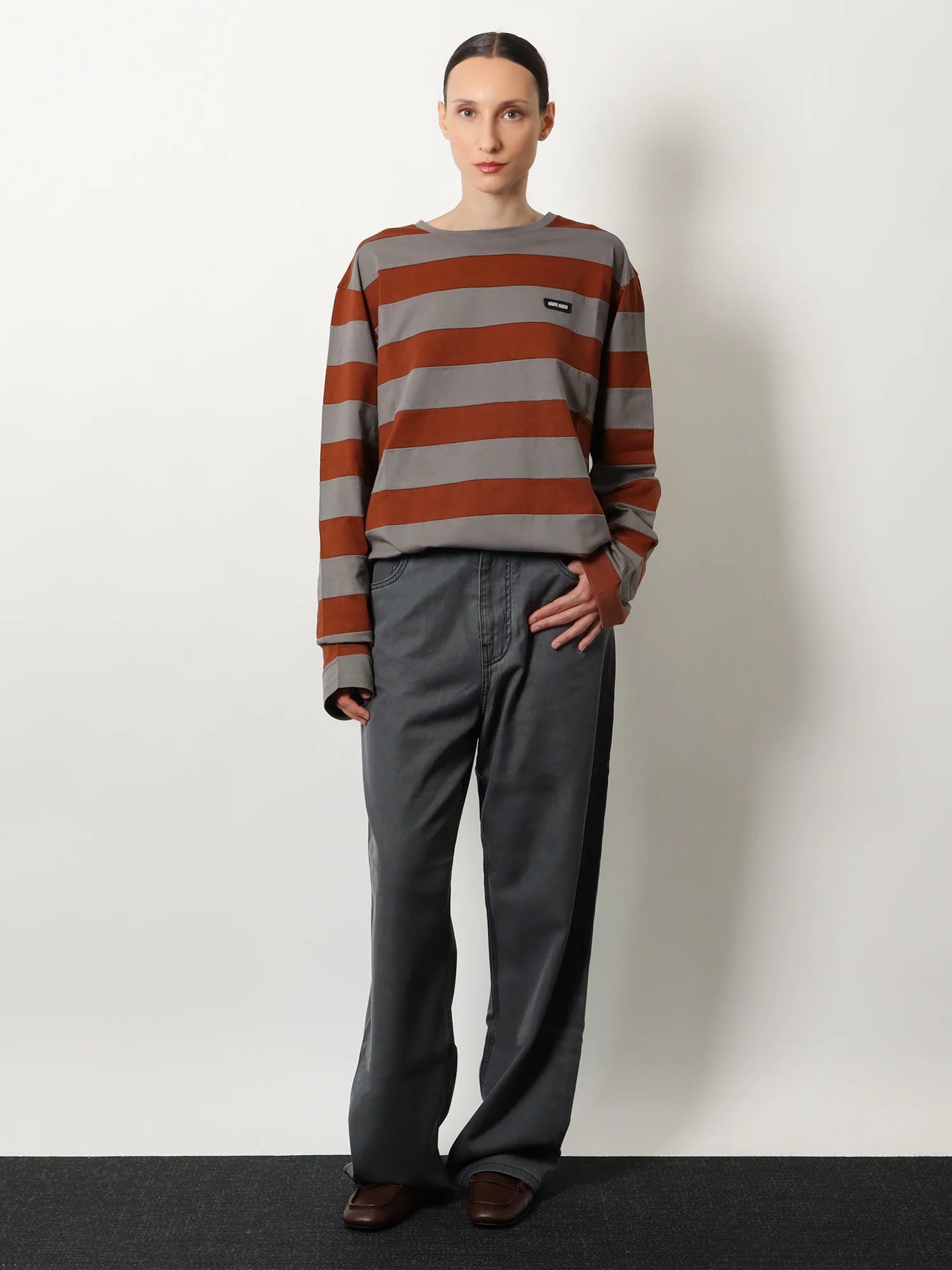 Grey Light Denim trousers