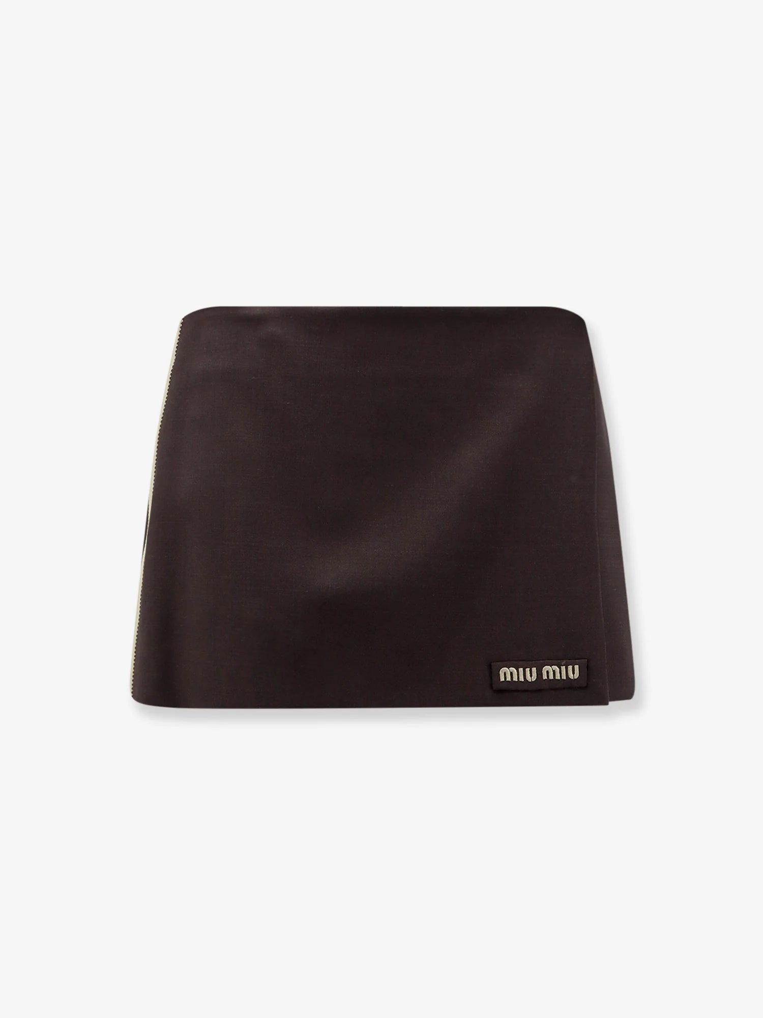 Mohair and virgin wool mini skirt