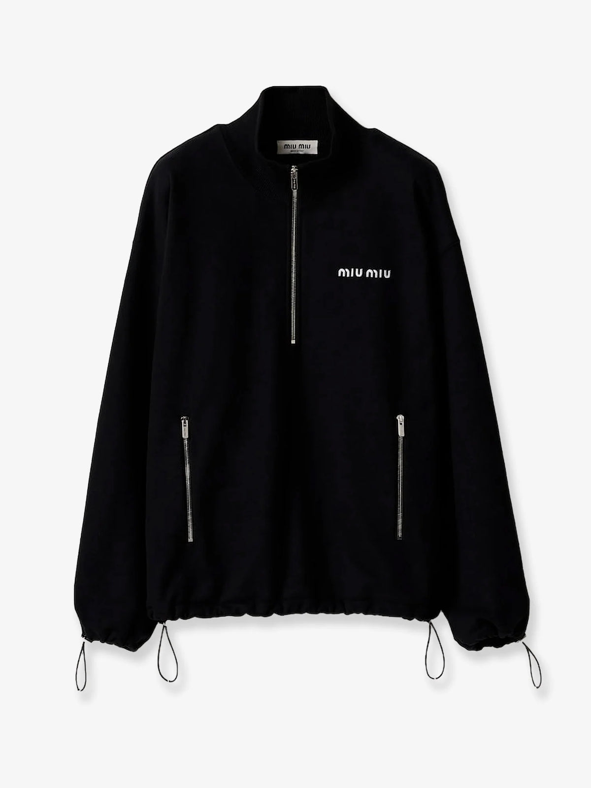 Fleece sweatshirt with Lettering Logo embroidery