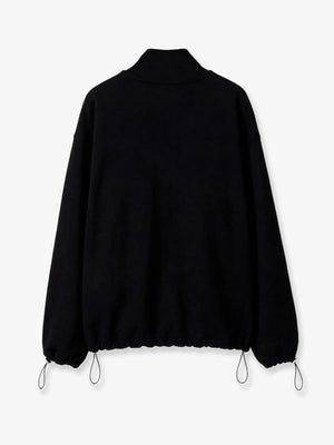 Fleece sweatshirt with Lettering Logo embroidery