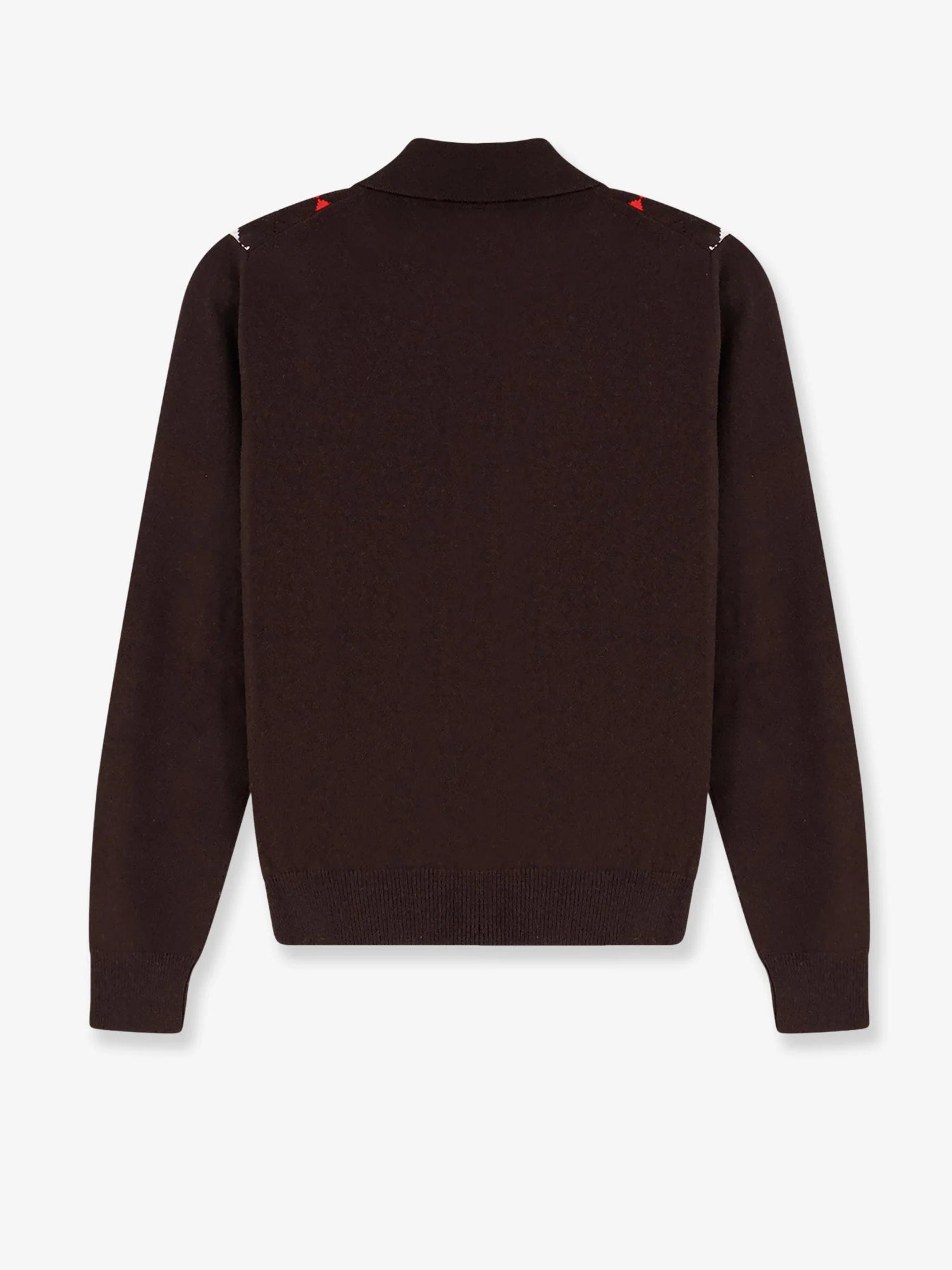 Diamond-patterned cashmere cardigan