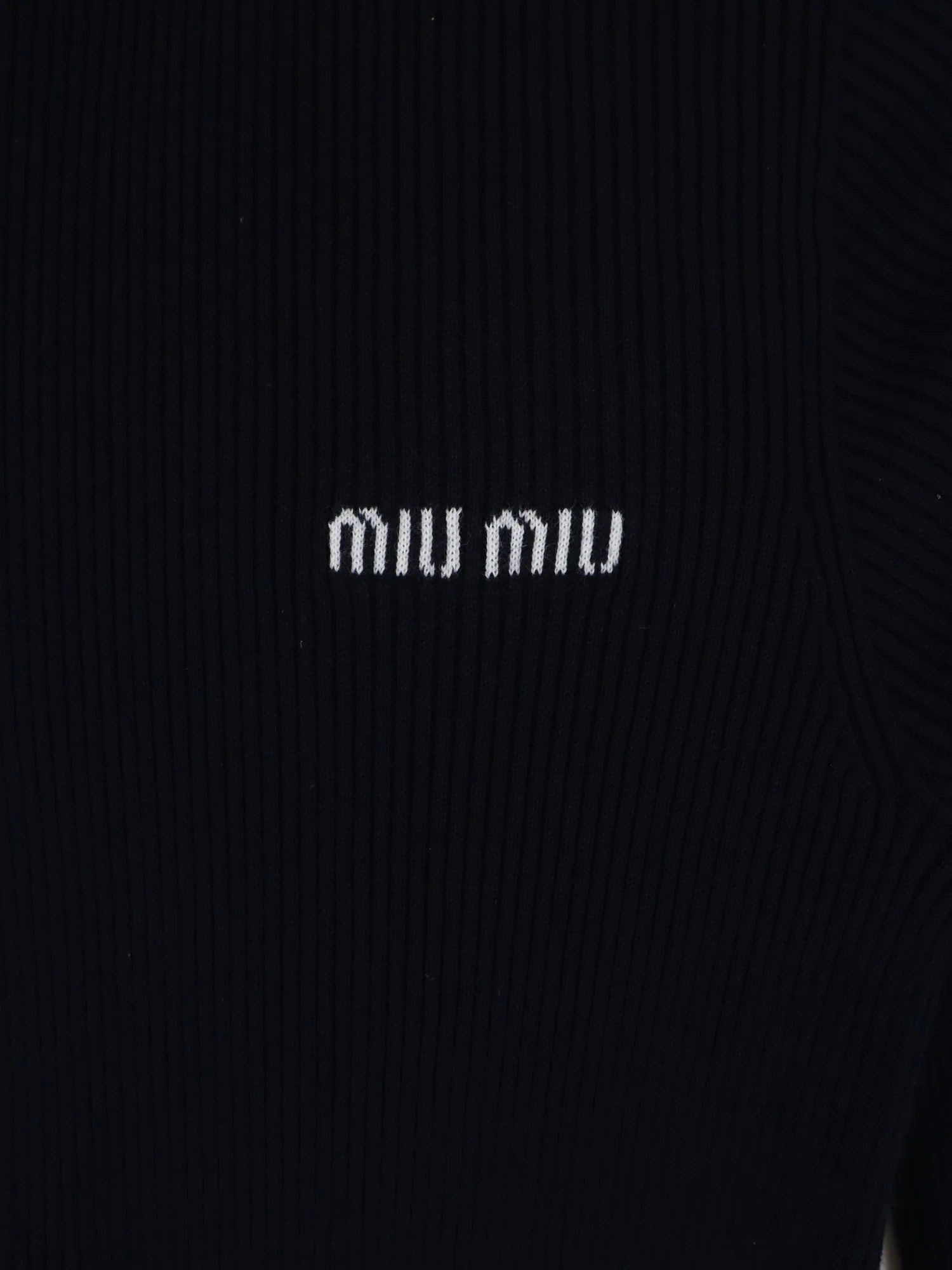 Cotton cardigan with front logo inlay
