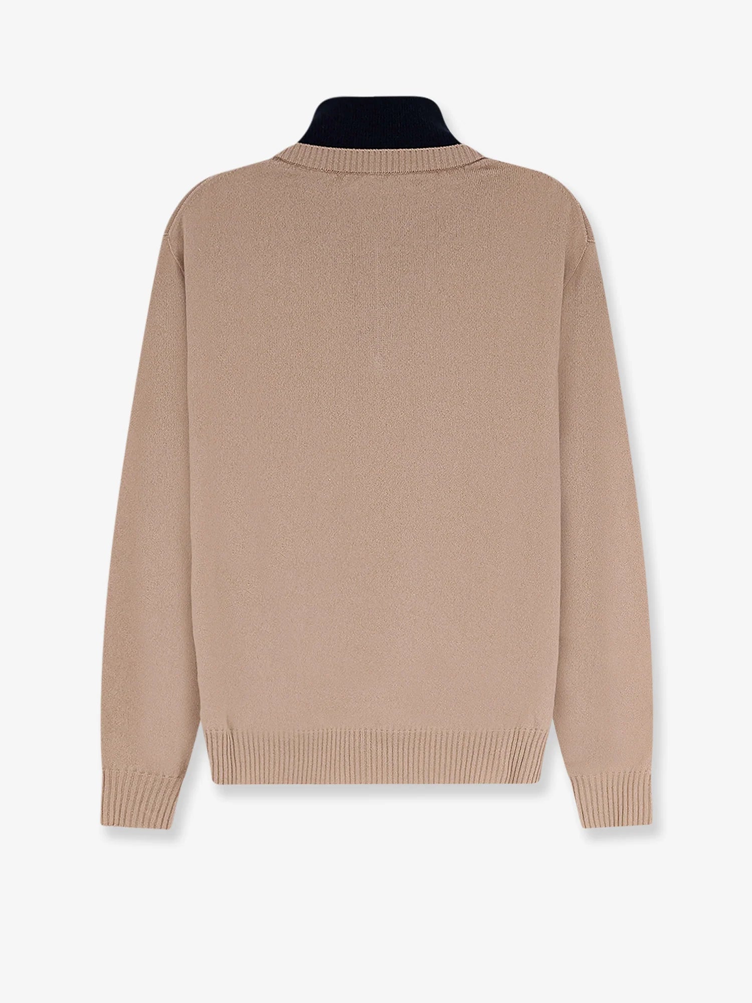 Cashmere sweater with logo inlay