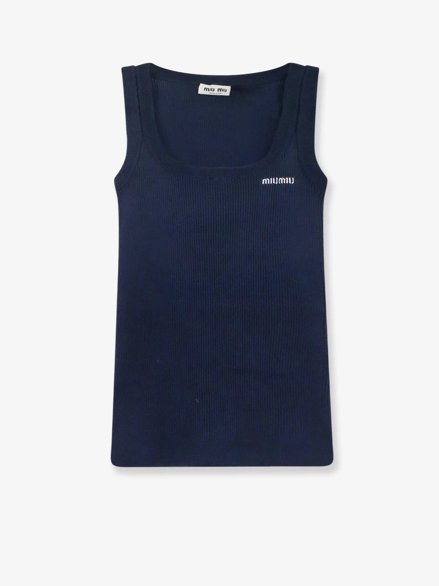 Ribbed cotton tank top