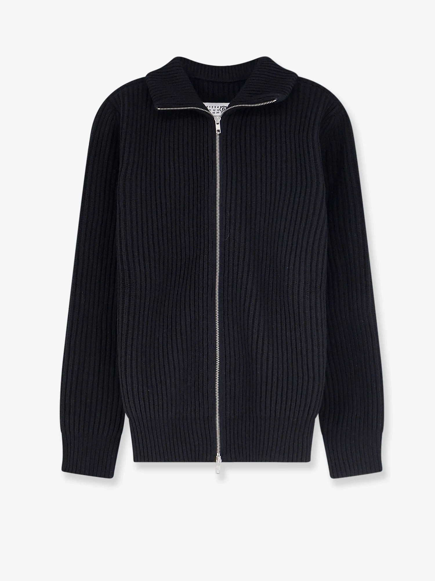 Ribbed wool blend cardigan