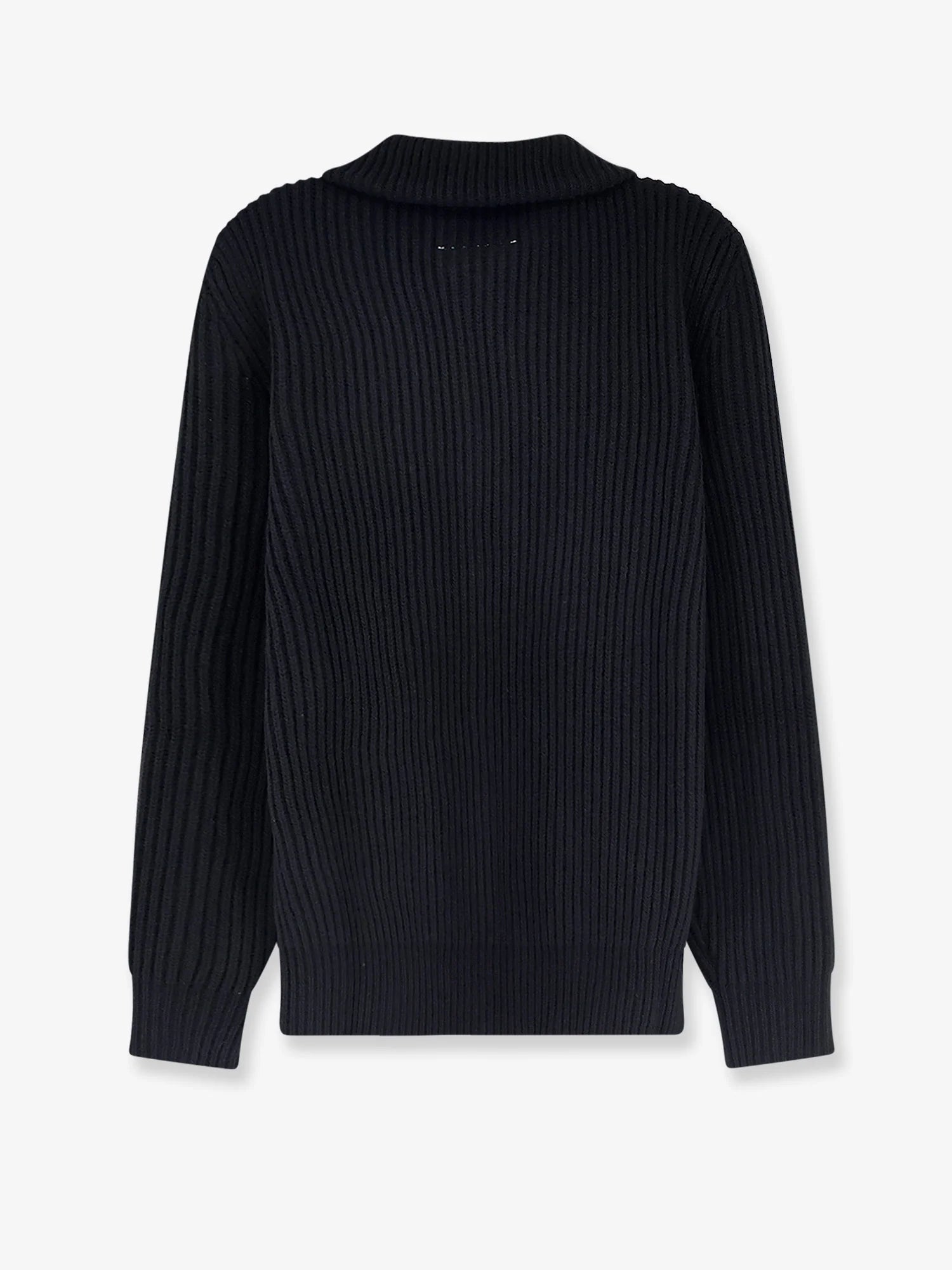 Ribbed wool blend cardigan