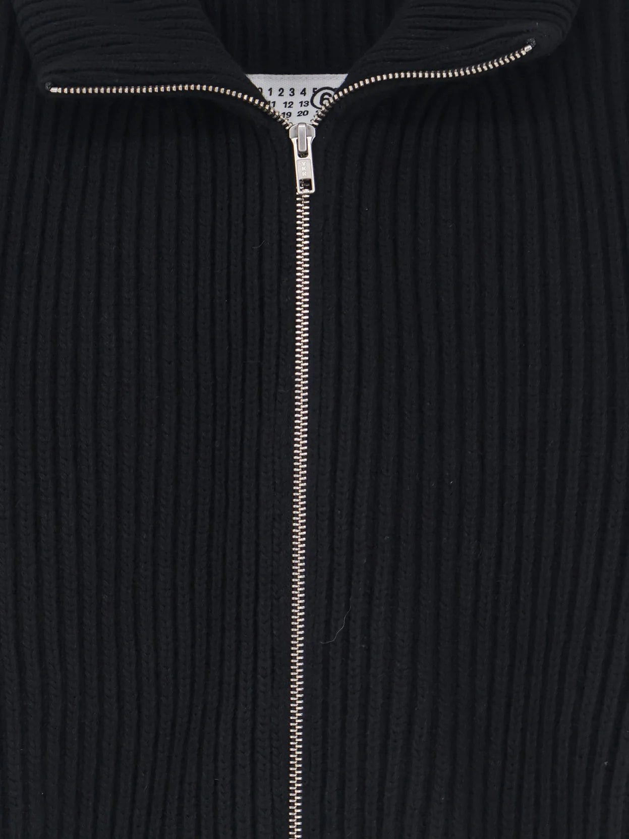 Ribbed wool blend cardigan
