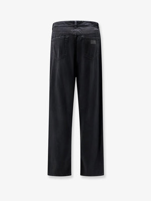 Black denim trousers