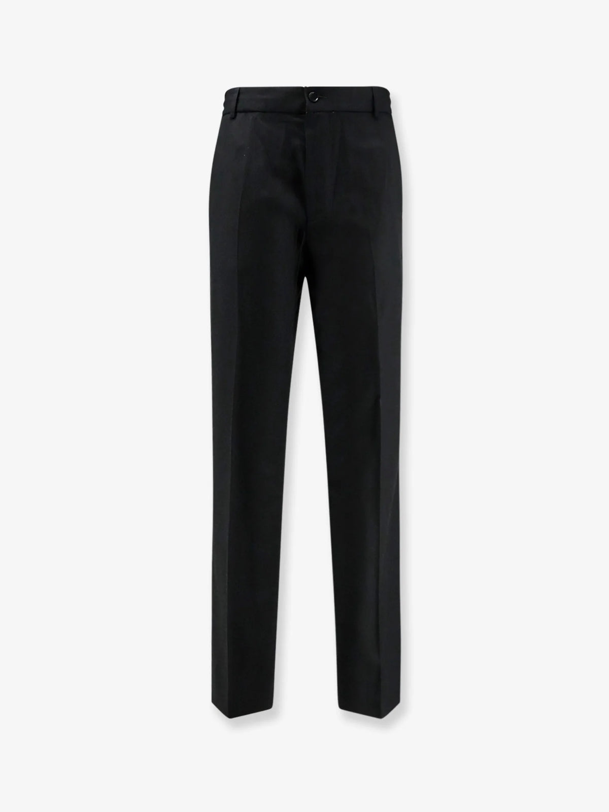 Virgin wool trousers with elastic and drawstring