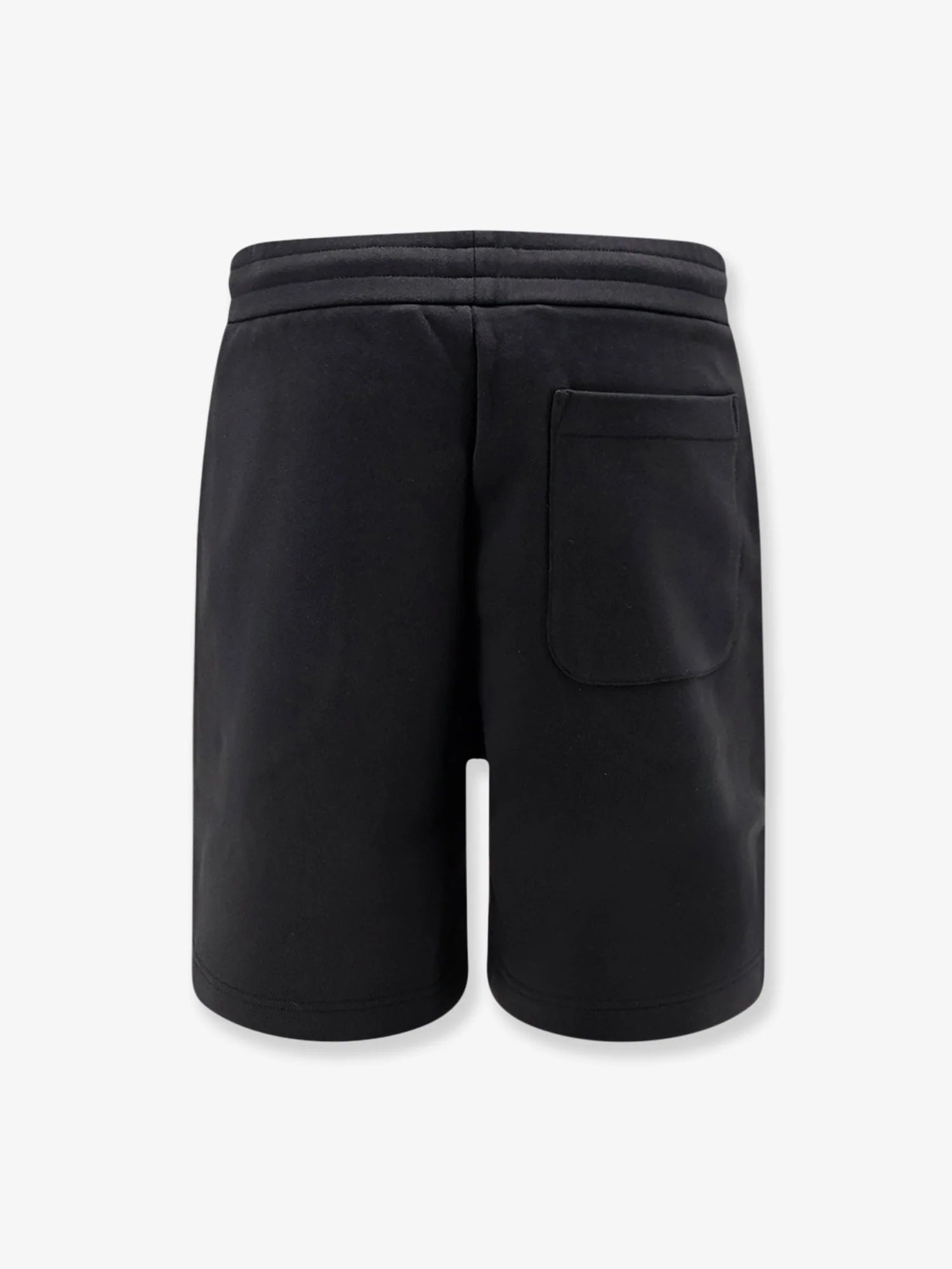 Cotton bermuda shorts with front logo patch