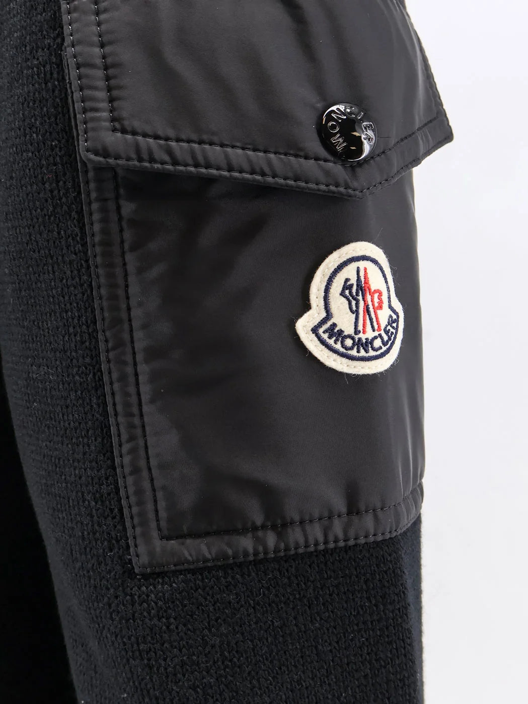 Virgin wool cardigan with Logo patch
