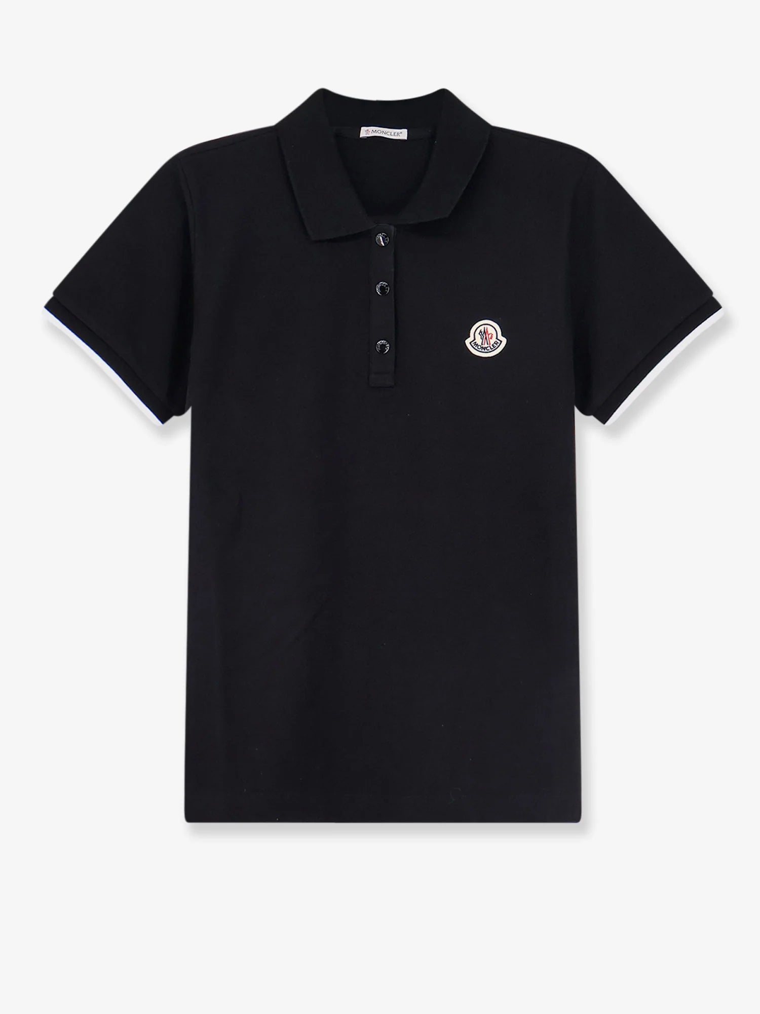 Cotton polo shirt with logo patch