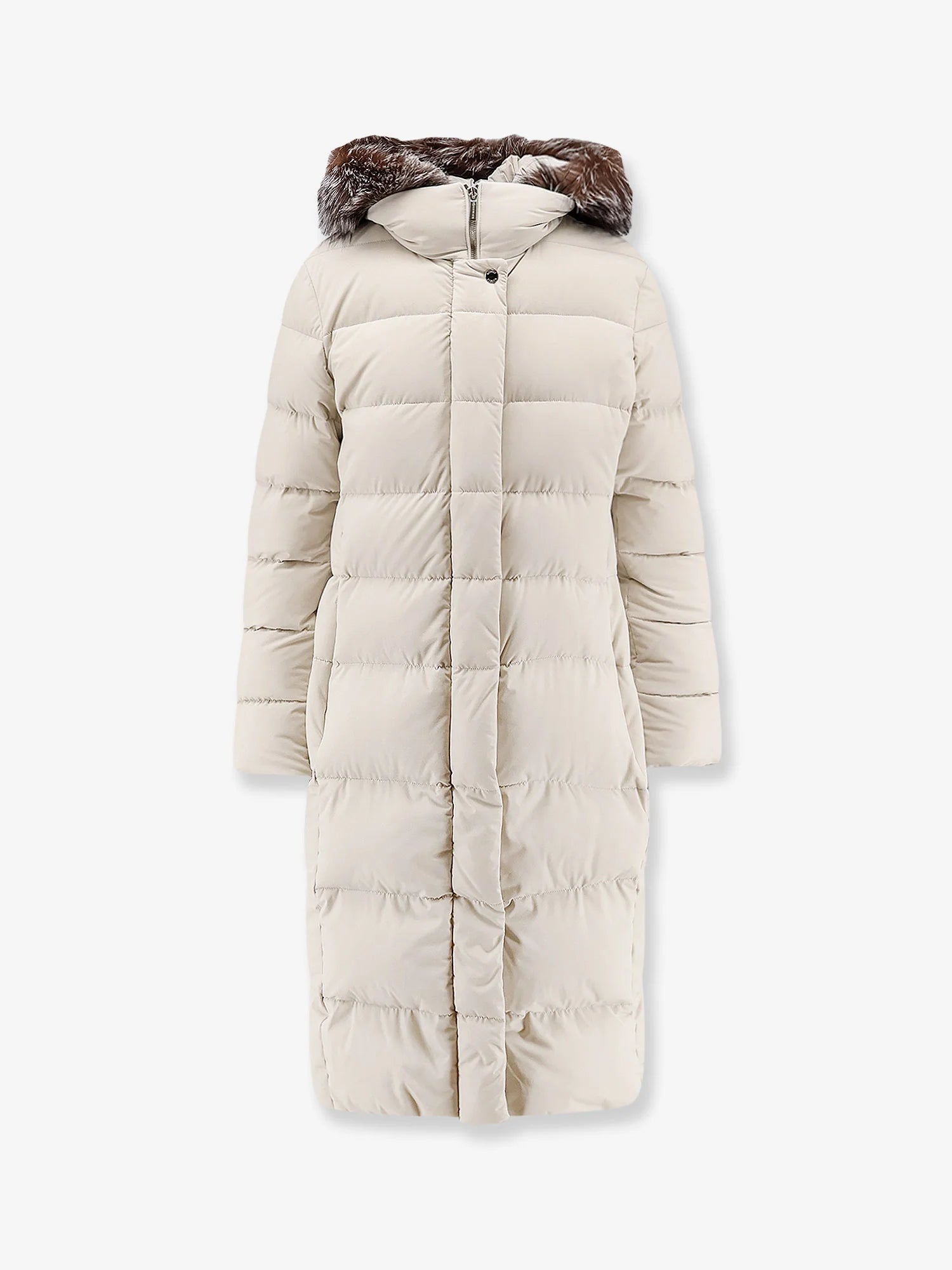 Zagar-Kn water-repellent stretch fabric long down coat