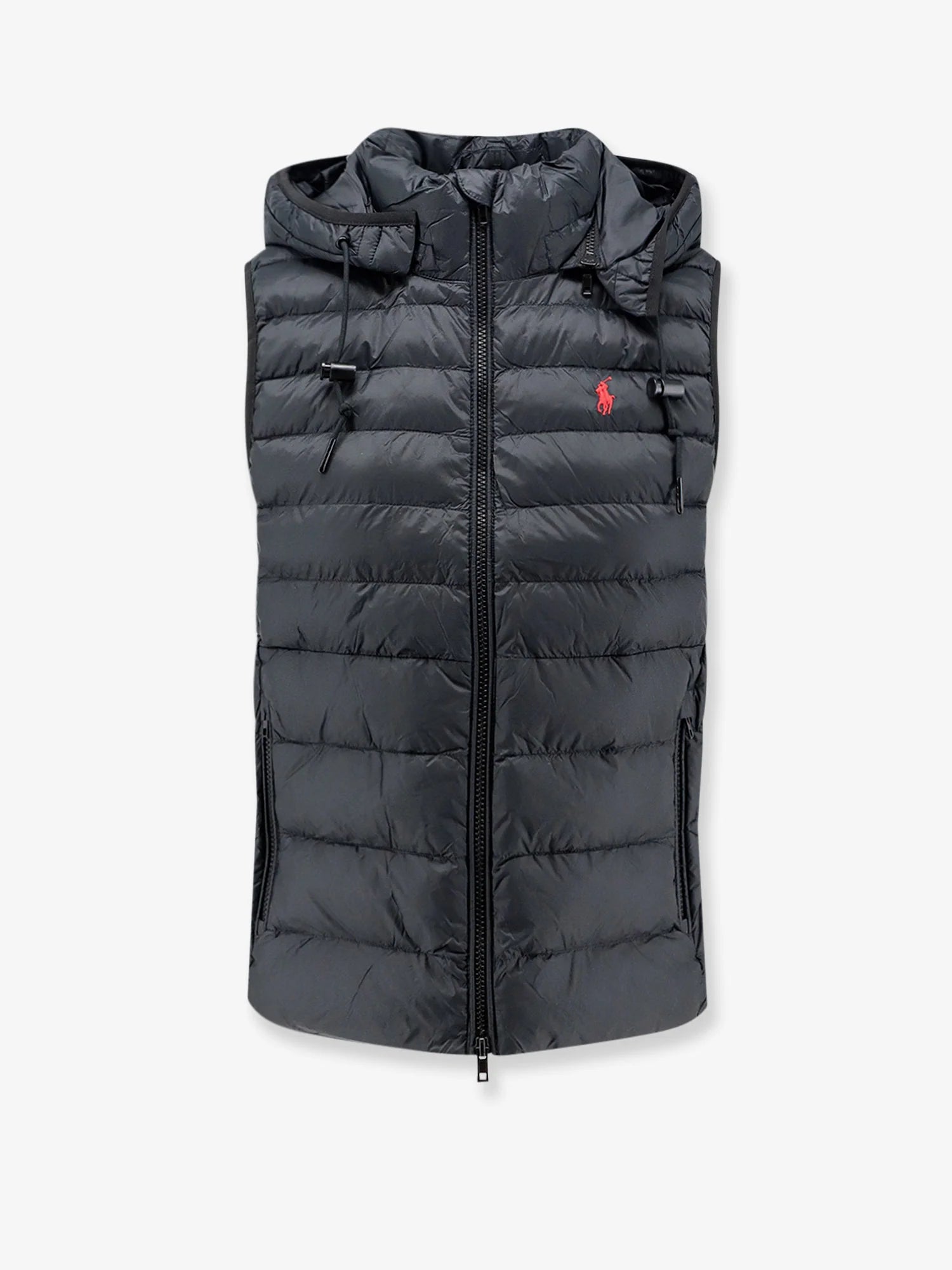 Sleeveless recycled nylon down jacket
