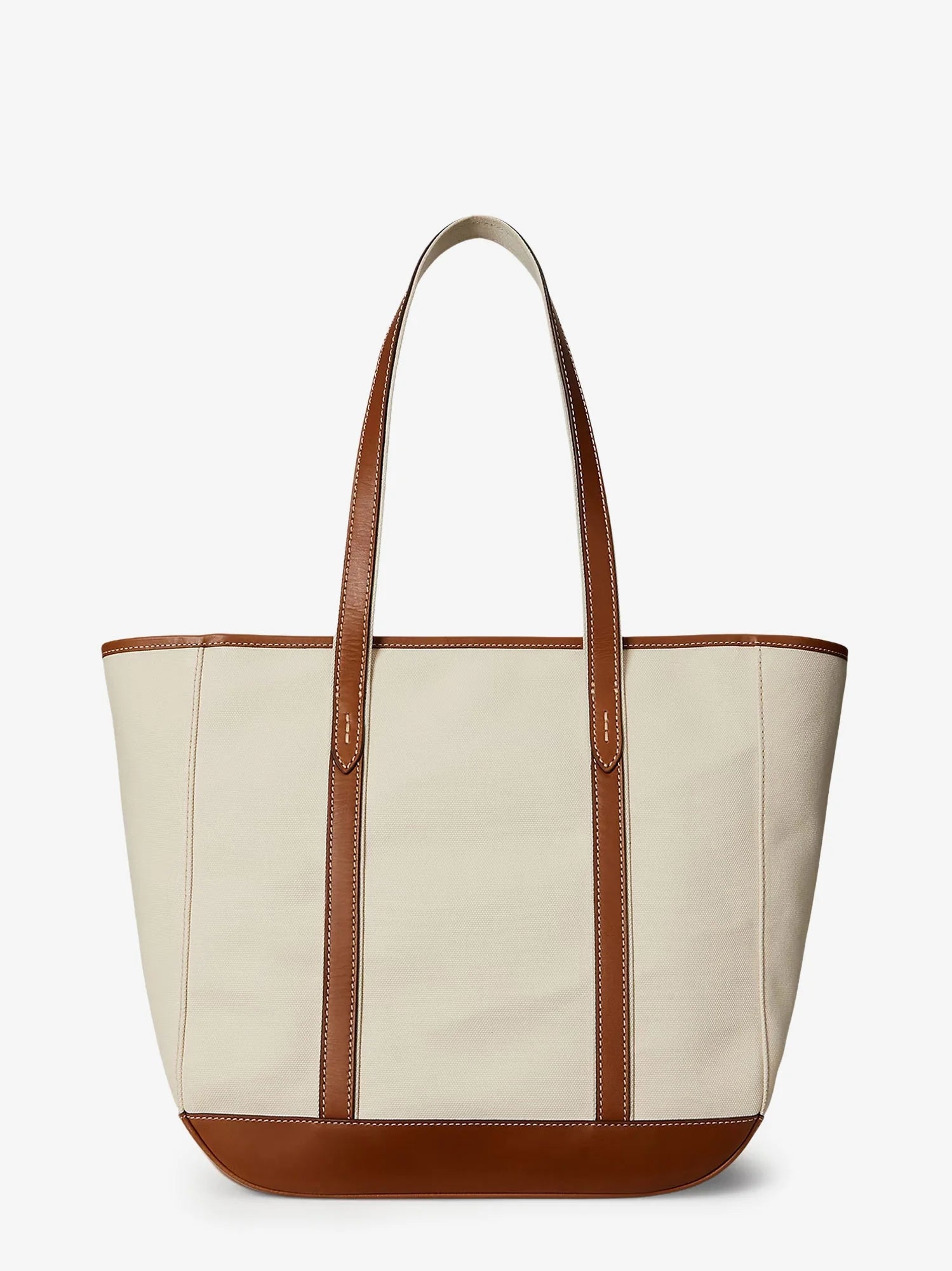 Canvas shopping bag with embroidered logo