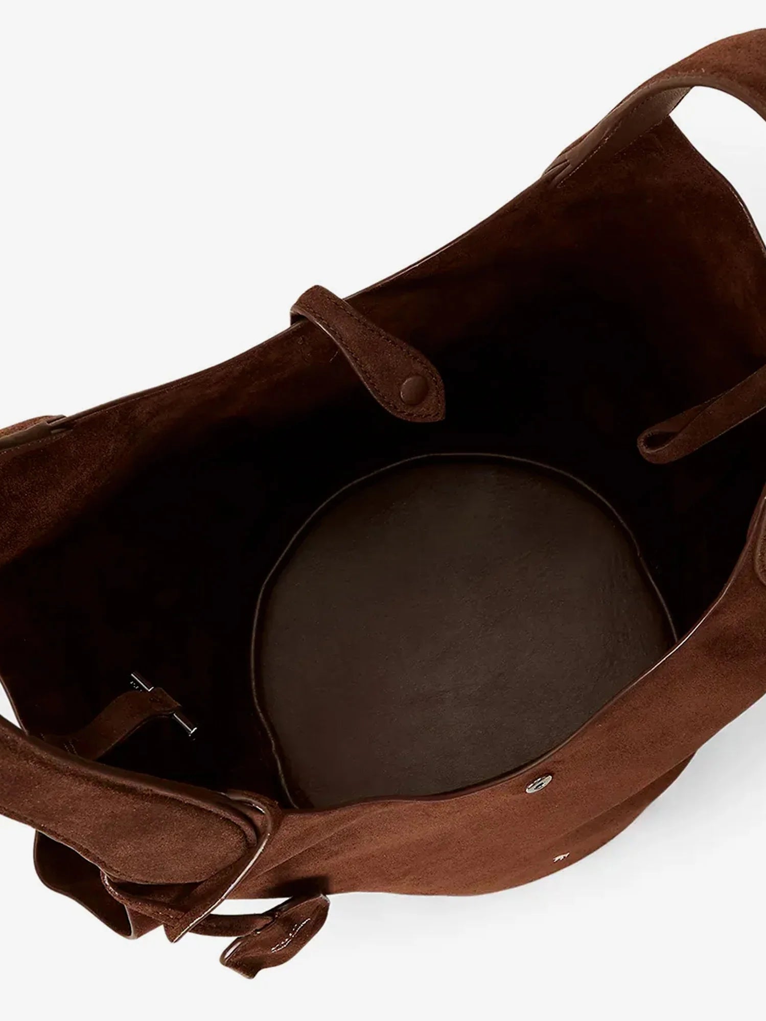 Play suede shoulder bag with contrasting logo
