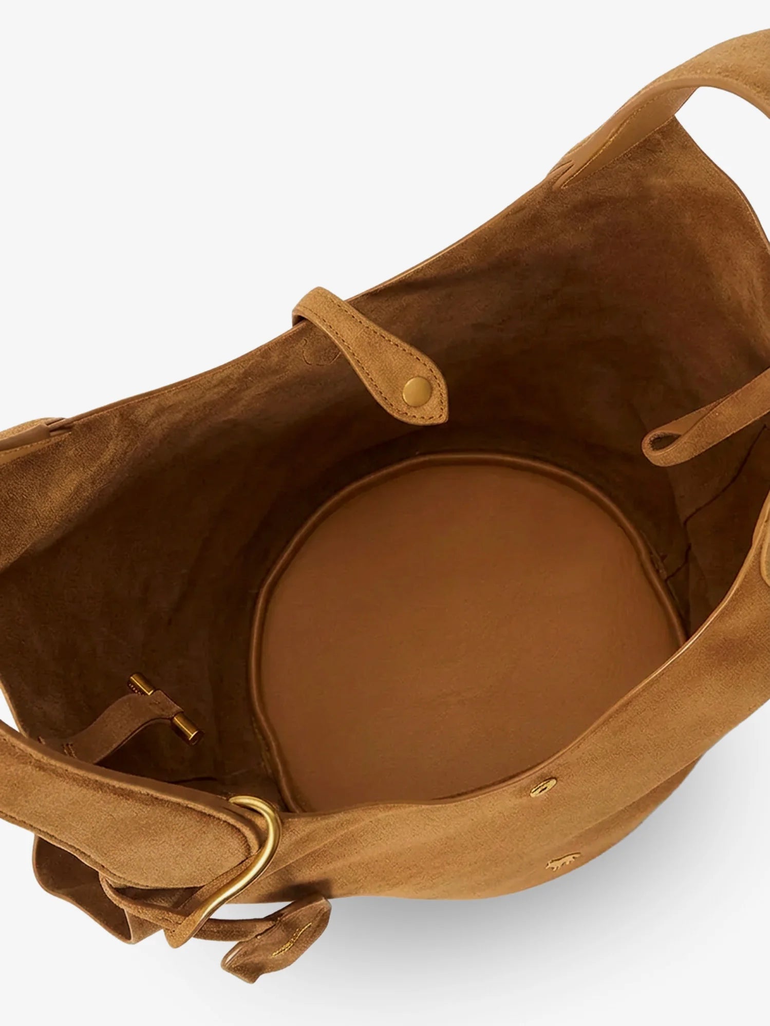 Play suede shoulder bag with contrasting logo