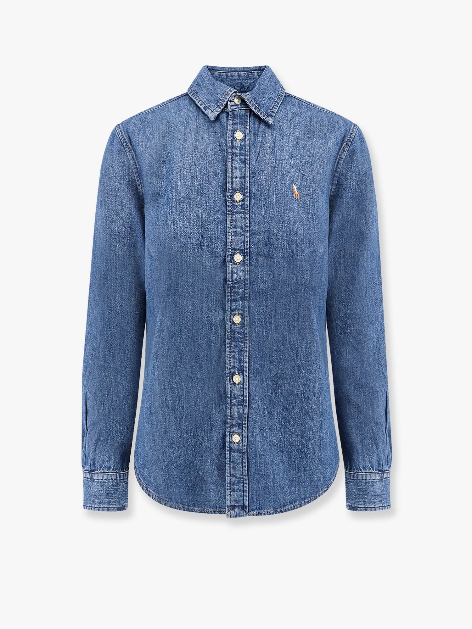 Slim-fit denim shirt